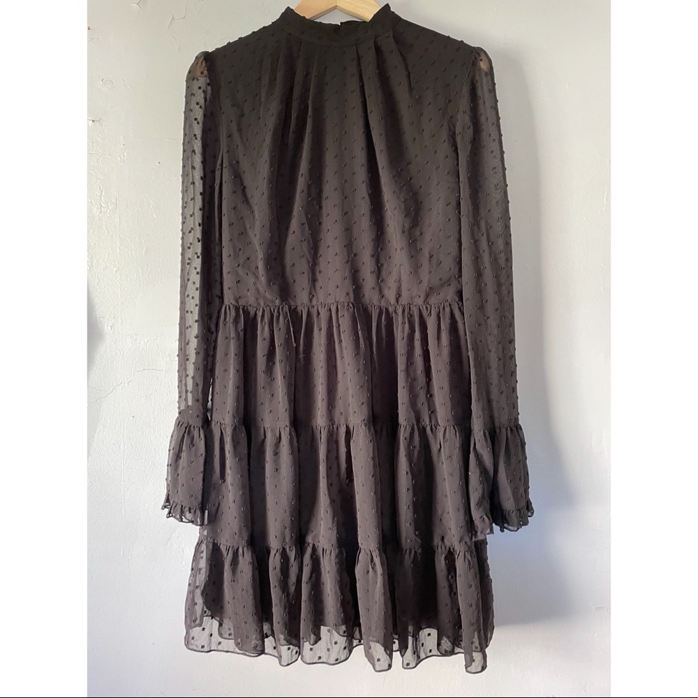 Black polka dot sheer dress